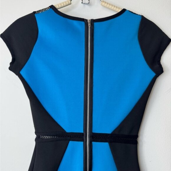 River Island Royal Blue & Black Patterned Dress – Size 8 - Picture 16 of 16